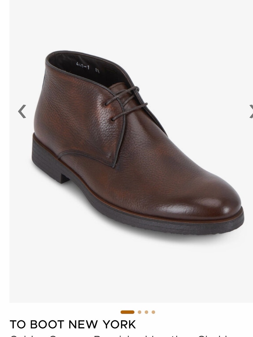 TO BOOT NEW YORK
Calder Cognac Burnished Leather Chukka
Boot 11M